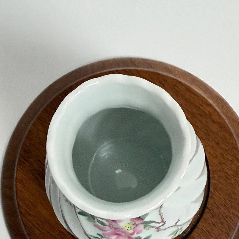 Haviland Limoges France‎ Bud Vase Pink Floral Swirl Porcelain Mini Vase 4
